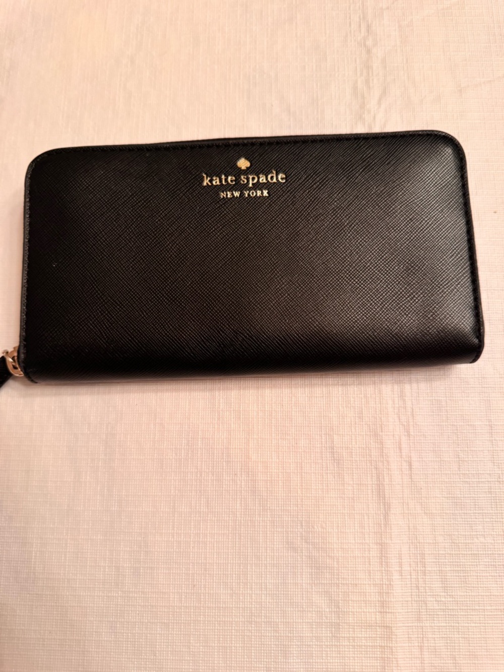 kate spade New York Black Zip Around Wallet